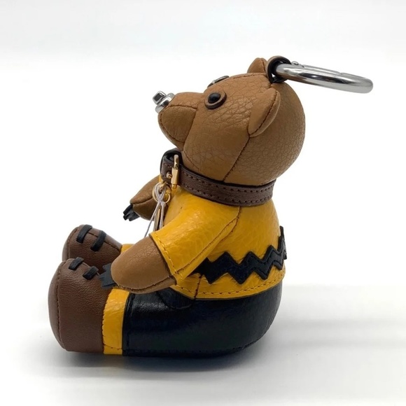 New Coach X Peanuts Charlie Brown Bear Bag Charm limited Edition NWT - Picture 4 of 8